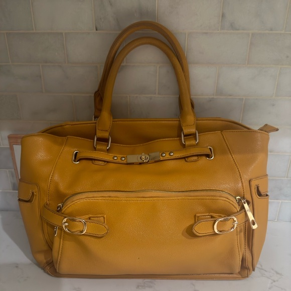 Segolene Paris Hand Bag Good. Mustard Yellow. EUC - Picture 2 of 16